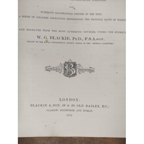 297 - BLACKIE W. G.  The Comprehensive Atlas & Geography of the World. Col. litho costume pl... 