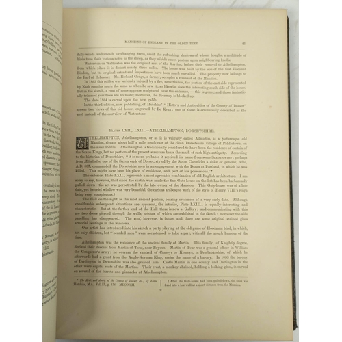 301 - NASH JOSEPH. The Mansions of England in The Olden Time, ed. by J. Corbet Anderson. 4 pts. in one. 10... 