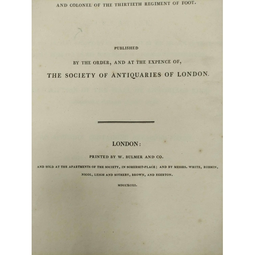 304 - ROY WILLIAM. The Military Antiquities of the Romans in Britain. 51 good fldg., dbl. pge & o... 