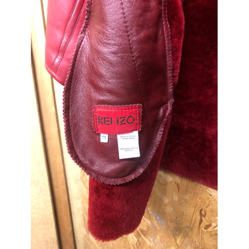 560 - Assortment of vintage Clothes including Kenzo red Sheepskin coat ( size 38) Escada, St John and Toma... 