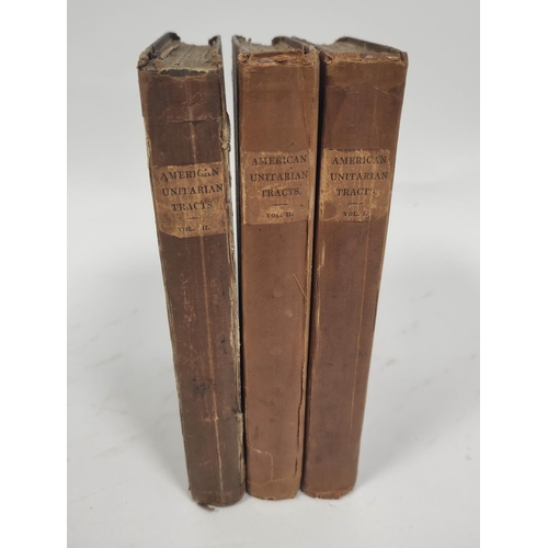 189 - AMERICAN UNITARIAN ASSOCIATION.  Tracts. 3 vols. containing nos. 1 to 39. Orig. brds., int... 