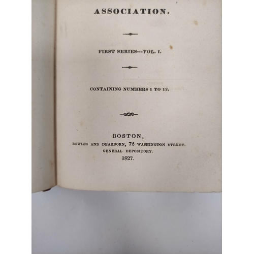 189 - AMERICAN UNITARIAN ASSOCIATION.  Tracts. 3 vols. containing nos. 1 to 39. Orig. brds., int... 