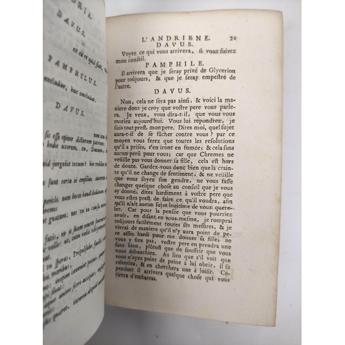 190 - D'ACIER MADAME (Trans).  Les Comedies de Terence. 3 vols. Eng. frontis & plates. Rubri... 