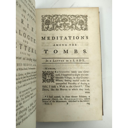 191 - HERVEY JAMES.  Meditations & Contemplations. 2 vols. Eng. frontis & plates. Old mottled... 