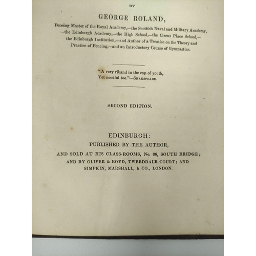 194 - ROLAND GEORGE.  An Introductory Course of Fencing. 5 line plates. Worn orig. cloth, browni... 