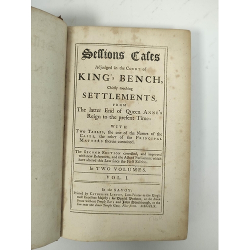 196 - LINTOT CATHERINE (Prntr).  Sessions Cases Adjudged in the Court of King's Bench Chiefly Touching Set... 