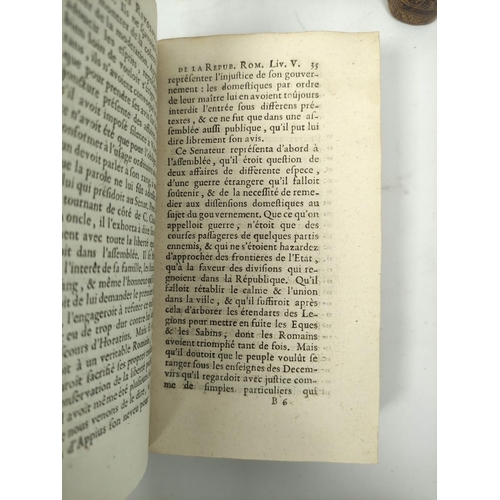 197 - DE VERTOT L'ABBÉ.  Histoire des Revolutions ... de la Republique Romaine. 3 vols. 12mo. Old calf. Bo... 