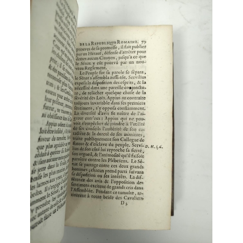 197 - DE VERTOT L'ABBÉ.  Histoire des Revolutions ... de la Republique Romaine. 3 vols. 12mo. Old calf. Bo... 