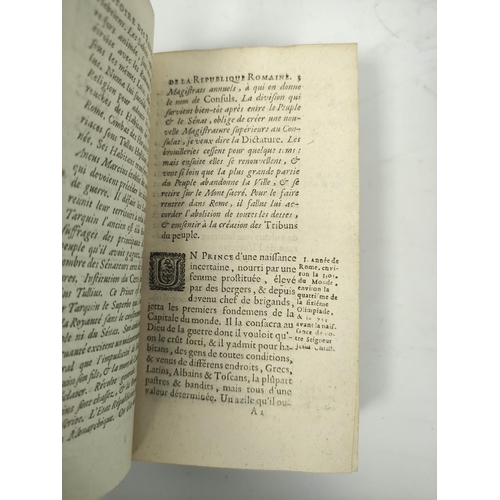 197 - DE VERTOT L'ABBÉ.  Histoire des Revolutions ... de la Republique Romaine. 3 vols. 12mo. Old calf. Bo... 