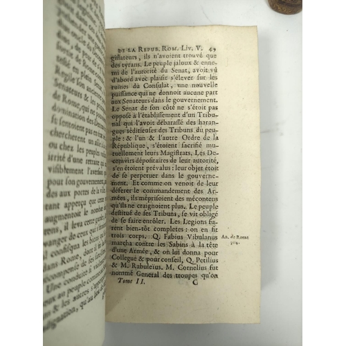197 - DE VERTOT L'ABBÉ.  Histoire des Revolutions ... de la Republique Romaine. 3 vols. 12mo. Old calf. Bo... 
