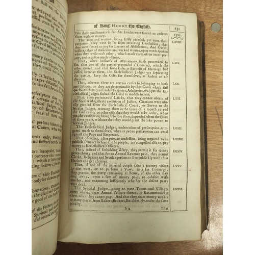 203 - HERBERT EDWARD LORD, of Cherbury. The Life and Reign of King Henry the Eighth. Eng. port. frontis of... 