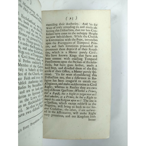 207 - BANGOR BISHOP OF. A thick volume of his works or works re. him in rebacked calf. A Sermon Preach`d B... 