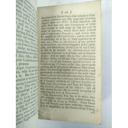 207 - BANGOR BISHOP OF. A thick volume of his works or works re. him in rebacked calf. A Sermon Preach`d B... 