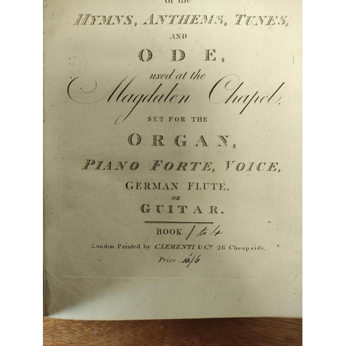 213 - CLEMENTI & CO. (Prntrs).  A New Edition of the Hymns, Anthems, Tunes & Odes used at the Magd... 