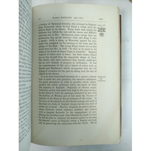 214 - GREEN JOHN R.  History of the English People. 4 vols. Maps. Nice half calf, gilt backs. 18... 