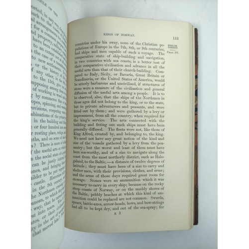 215 - LAING SAMUEL.  Chronicle of the Kings of Norway. 3 vols. Good half calf, gilt backs & ... 