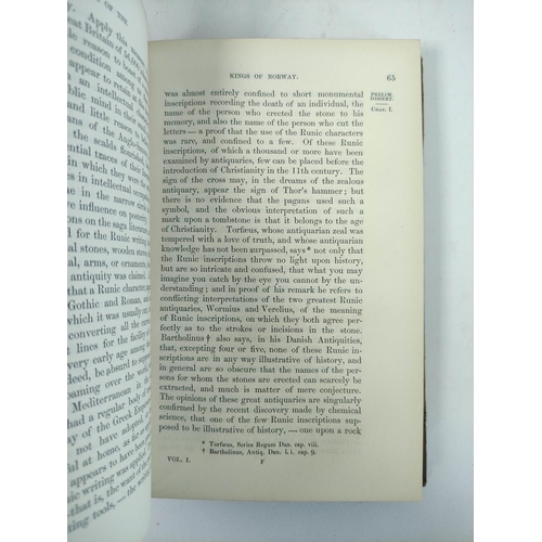 215 - LAING SAMUEL.  Chronicle of the Kings of Norway. 3 vols. Good half calf, gilt backs & ... 