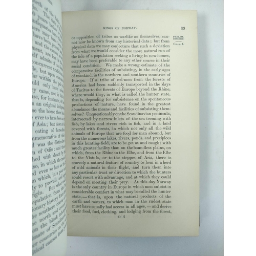 215 - LAING SAMUEL.  Chronicle of the Kings of Norway. 3 vols. Good half calf, gilt backs & ... 