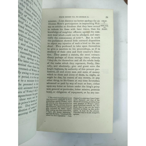 216 - HALLAM HENRY.  The Constitutional History of England. 3 vols. Half calf, gilt backs, marbl... 