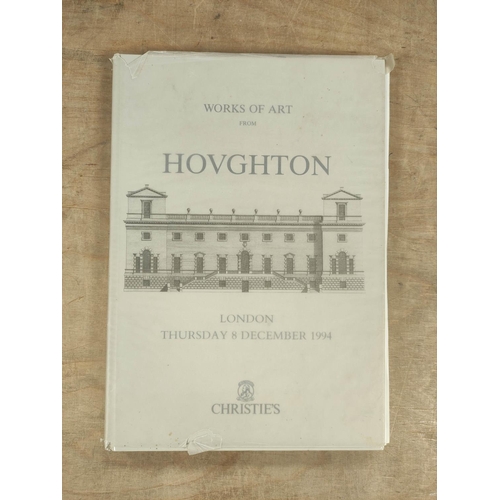 130 - Christie's.  Works of Art from Houghton. Case bound folio auction catalogue, 1994; also Sotheby's, 3... 