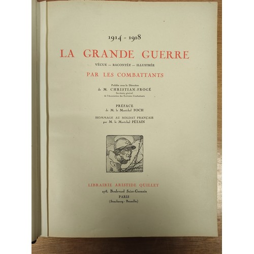 187 - QUILLET ARISTIDE (Pubs).  1914-1918 La Grande Guerre ... Racontee ... par les Combattants. 2 vols. G... 