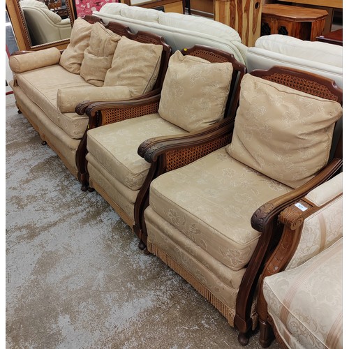 510 - Three seat Bergere seat with two arm chairs