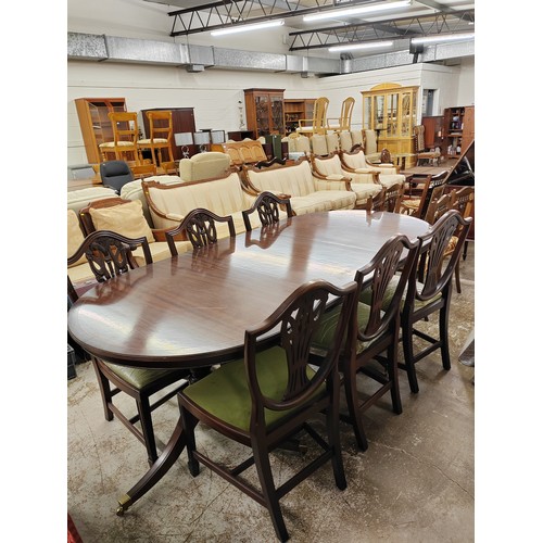 507 - Regency style Mahogany dining table with six chairs