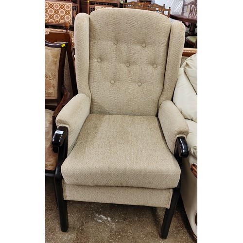 523 - Wing back easy chair