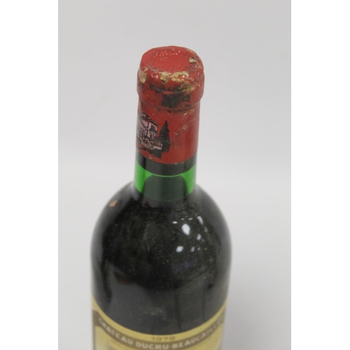 262 - Five bottles of French red wine comprising: 1978 Chateau Ducru-Beaucaillou, Saint-Julien, 75cl; 2 x ... 