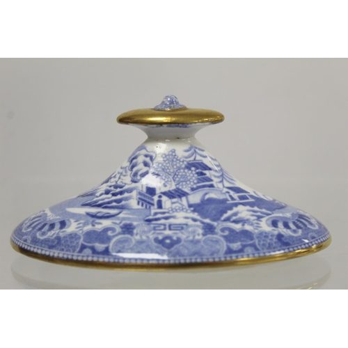 263 - Early 19th century Spode blue and white transfer decorated teaset in the new oval shape c.1810,  