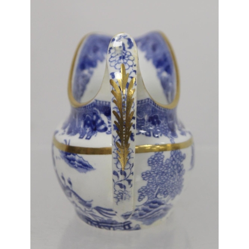 263 - Early 19th century Spode blue and white transfer decorated teaset in the new oval shape c.1810,  