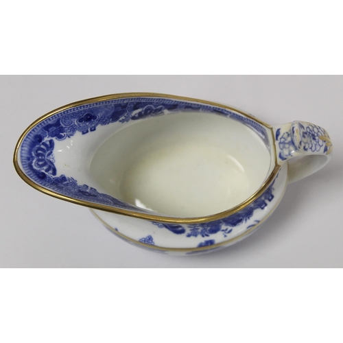 263 - Early 19th century Spode blue and white transfer decorated teaset in the new oval shape c.1810,  