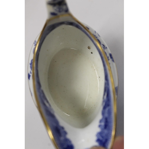 263 - Early 19th century Spode blue and white transfer decorated teaset in the new oval shape c.1810,  