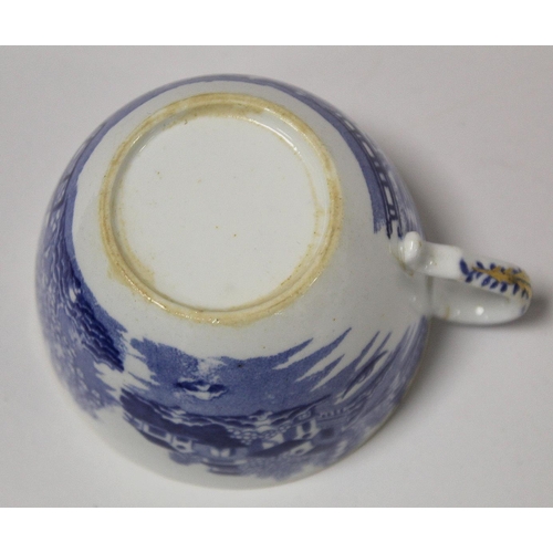 263 - Early 19th century Spode blue and white transfer decorated teaset in the new oval shape c.1810,  