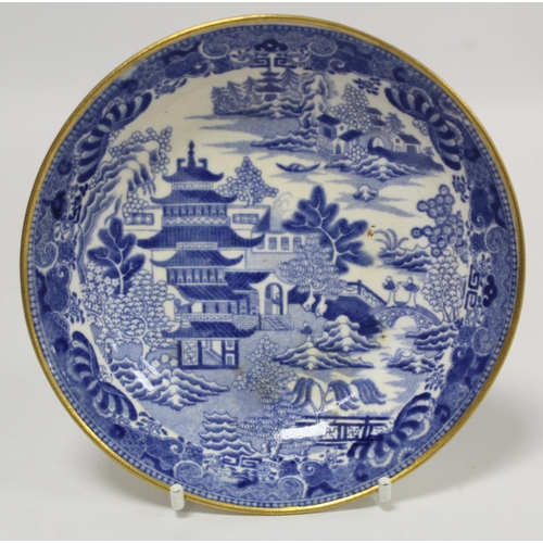 263 - Early 19th century Spode blue and white transfer decorated teaset in the new oval shape c.1810,  