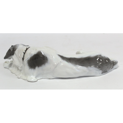 268 - Rosenthal porcelain figure of a dog, sleeping St. Bernard, no. K262/2, c.1922, 30cm long.