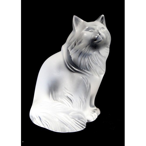 283 - Lalique glass figure of a cat - 