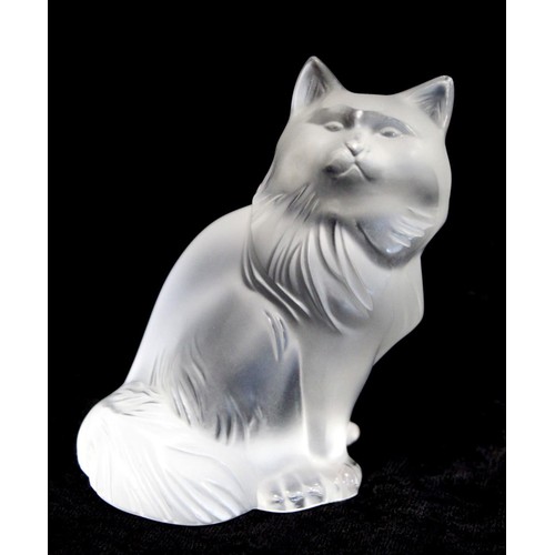 283 - Lalique glass figure of a cat - 