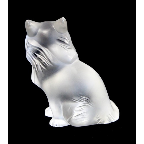 283 - Lalique glass figure of a cat - 