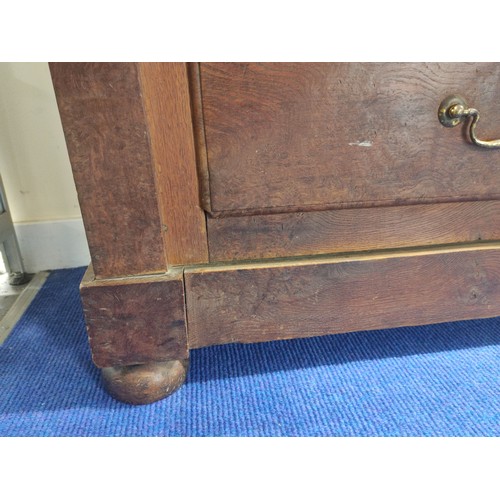 583 - Oak cabinet bookcase, c.1890's, the upper section with moulded pediment above glazed astragal doors ... 