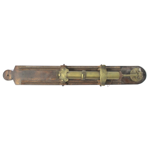 199 - Automobilia. A vintage scratch built sliding foot pump, probably circa 1920s, the brass cylinder wit... 