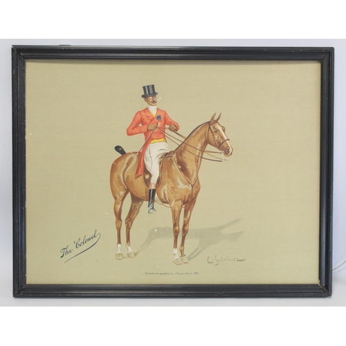 297 - Two Edwardian chromolithographs after originals by Charles Gatehouse depicting gentlemen on horsebac... 