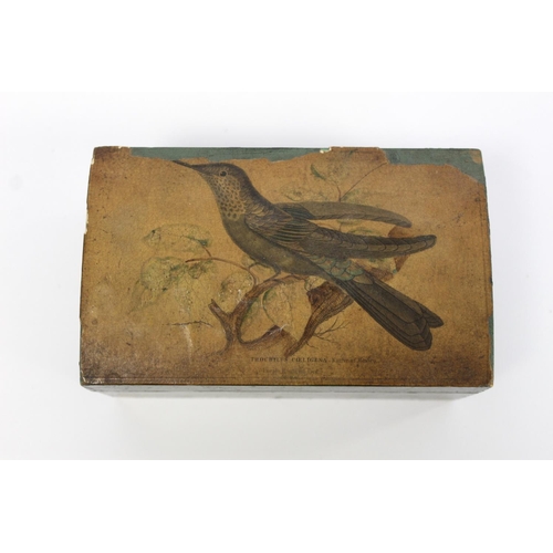 375 - 19th century moulded plaster trinket or tobacco box of rectangular form, the pictorial cover depicti... 