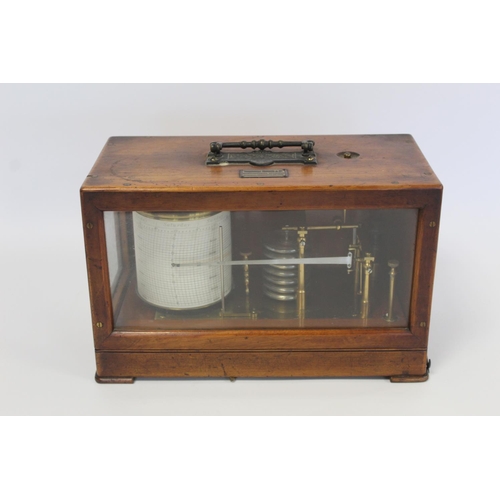 399 - Wilson, Warden & Co. (London) barograph no. 2360, with seven vacuum sections and brass frame, in... 