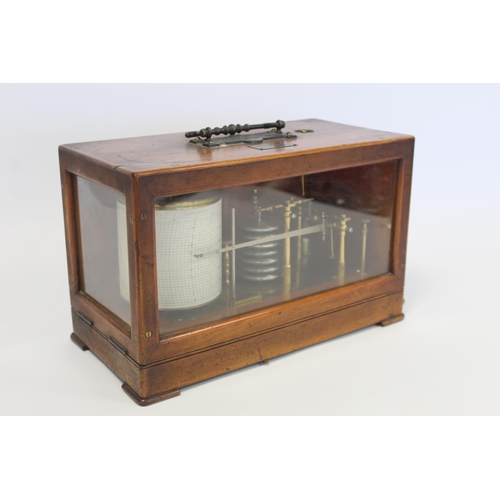 399 - Wilson, Warden & Co. (London) barograph no. 2360, with seven vacuum sections and brass frame, in... 