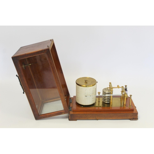 399 - Wilson, Warden & Co. (London) barograph no. 2360, with seven vacuum sections and brass frame, in... 