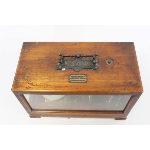 399 - Wilson, Warden & Co. (London) barograph no. 2360, with seven vacuum sections and brass frame, in... 