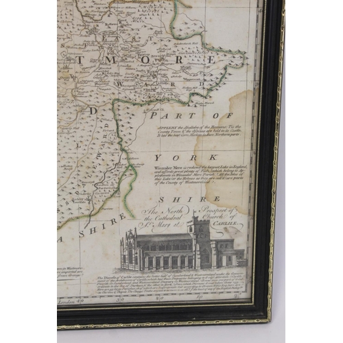 404 - Emanuel Bowen, 18th century hand coloured engraved map 