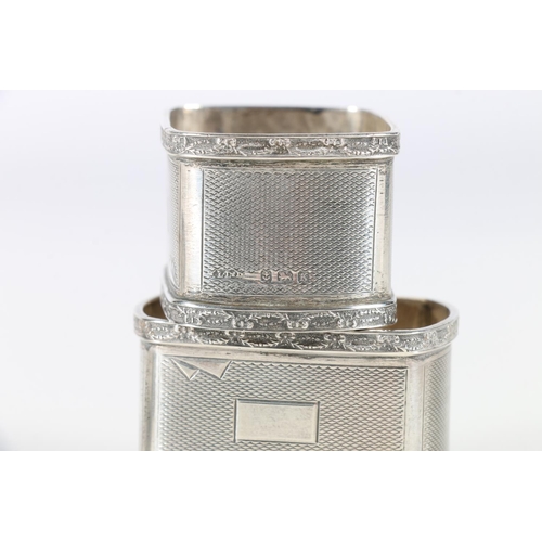 550 - Set of three silver napkin rings by Lanson Ltd, Birmingham, 1934, 82g gross. (3)