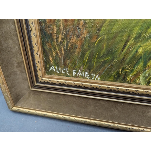 418 - ALICE FAIR (Scottish Contemporary), Benarty Hill? oil on board, signed and dated (19)76 lower left, ... 